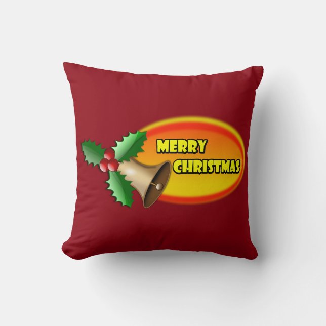 Almofada Desdecorativa Feliz Natal Sagrado Texto oval crach (Frente)