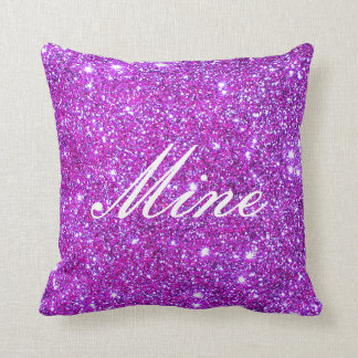 Almofada Desenhista Glam Sparkly roxo cor-de-rosa do brilho