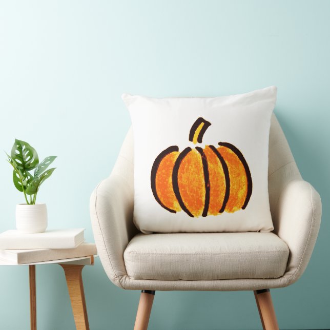 Almofada Desenho a lápis de abóbora de Halloween, Abóboras (Cadeira)