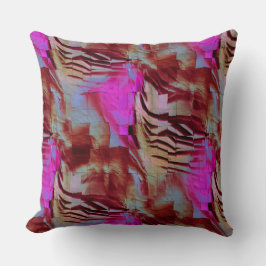 Almofada Desenho abstrato de mosaico a rosa rústico e enfer