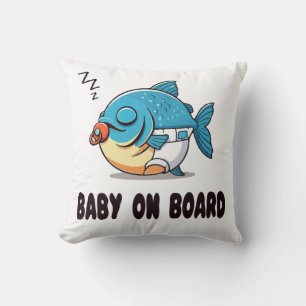 Almofada Desenho Animado Engraçado de Peixe Bebê Dormindo -