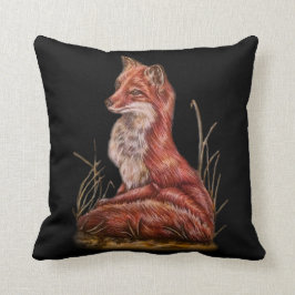 Almofada Desenho animal vermelho da arte do Fox