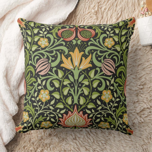 Almofada Desenho Botânico Floral Persa de William Morris (Cobertor)