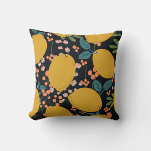 Almofada Desenho Da Mão Da Árvore Citrus: Vintage