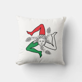Almofada Desenho da Medusa Trinacria Siciliana