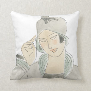 Almofada Desenho da Moda da Flapper
