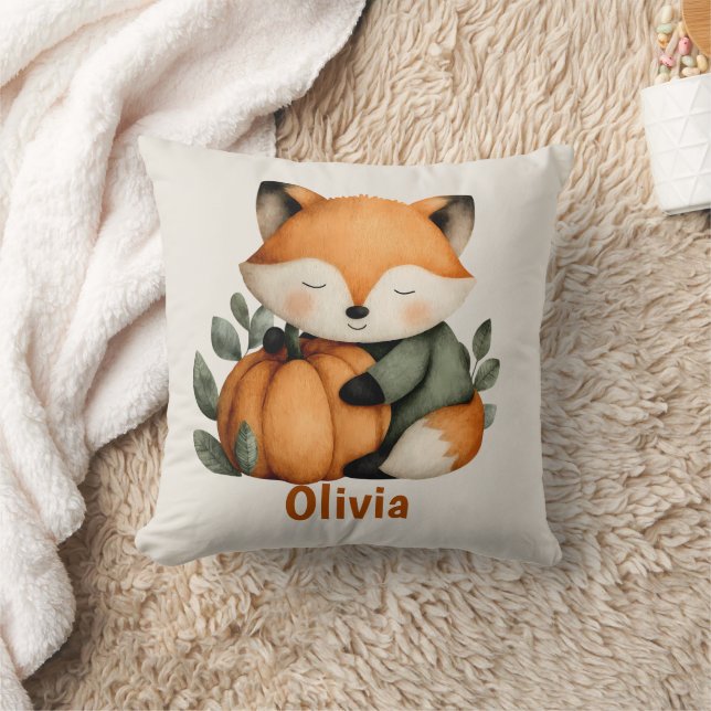 Almofada Desenho de Abóbora da Raposa Personalizado para o  (Cobertor)
