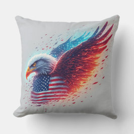 Almofada Desenho de Águia do Dia da Independência dos EUA