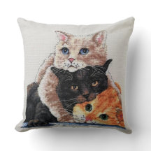 Desenho de Bordado de Gato Adorável