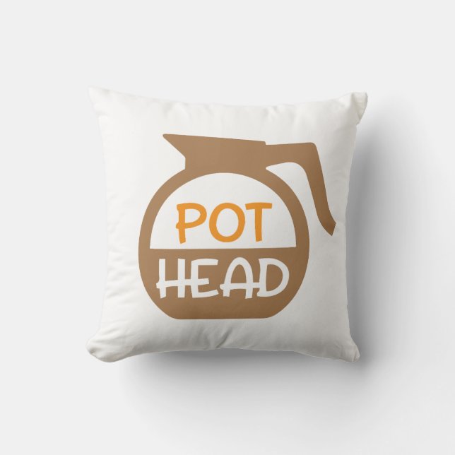 Almofada Desenho de Café Pot Head (Frente)