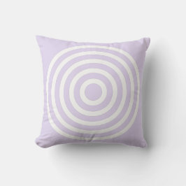 Almofada Desenho de Círculos Concêntricos Lilás Roxo e Bran