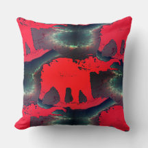 desenho de elefante vermelho-abstrato, efeito muit