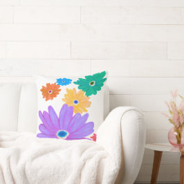 Almofada Desenho de Flor em Floral Ousado