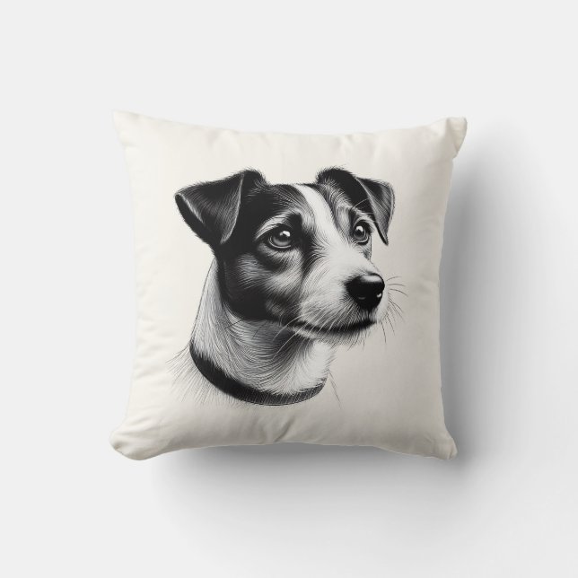 Almofada Desenho de Jack Russell Terrier (Frente)