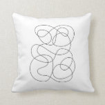 Almofada Desenho de linha de Abstrato contemporâneo preto e<br><div class="desc">Este desenho elegante legal apresenta uma arte contínua minimalista em preto e branco.</div>