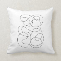 Desenho de linha de Abstrato contemporâneo preto e
