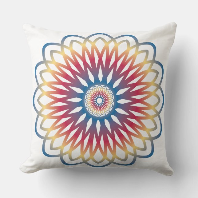 Almofada Desenho de mandala em travesseiro decorativo (Frente)