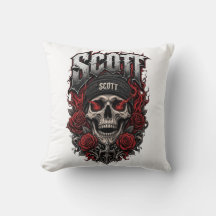 Desenho de Nome Personalizado Scott Gothic Skull
