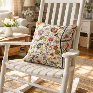 Almofada Desenho de Patchwork Floral