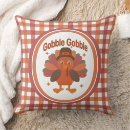 Almofada Desenho de peru de Ação de Graças fofo – “Gobble G
