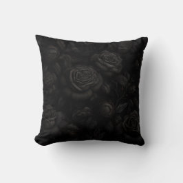 Almofada Desenho de Rosa Escura