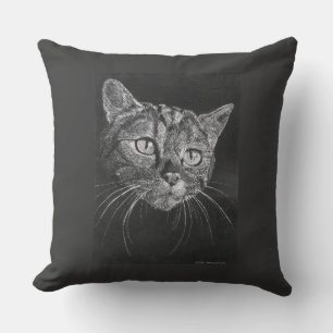 Almofada Desenho de Rosto de Gato
