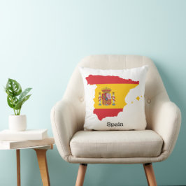 Almofada Desenho de Souvenir com Bandeira da Espanha dentro