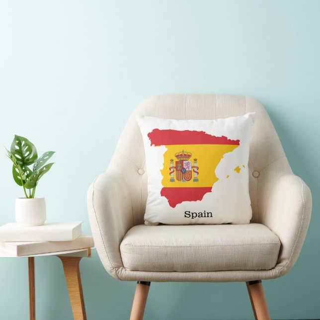 Almofada Desenho de Souvenir com Bandeira da Espanha dentro (Cadeira)