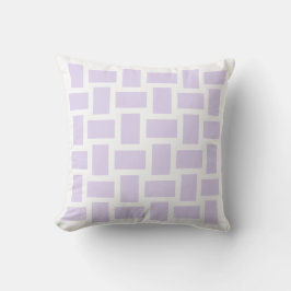 Almofada Desenho de Tear Roxo Lilás e Branco