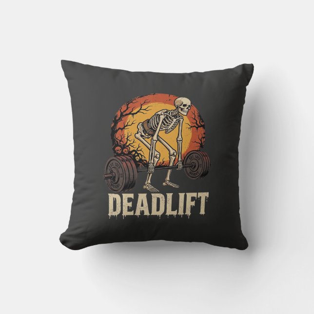 Almofada Desenho de Treino de Academia de Halloween de Leva (Frente)