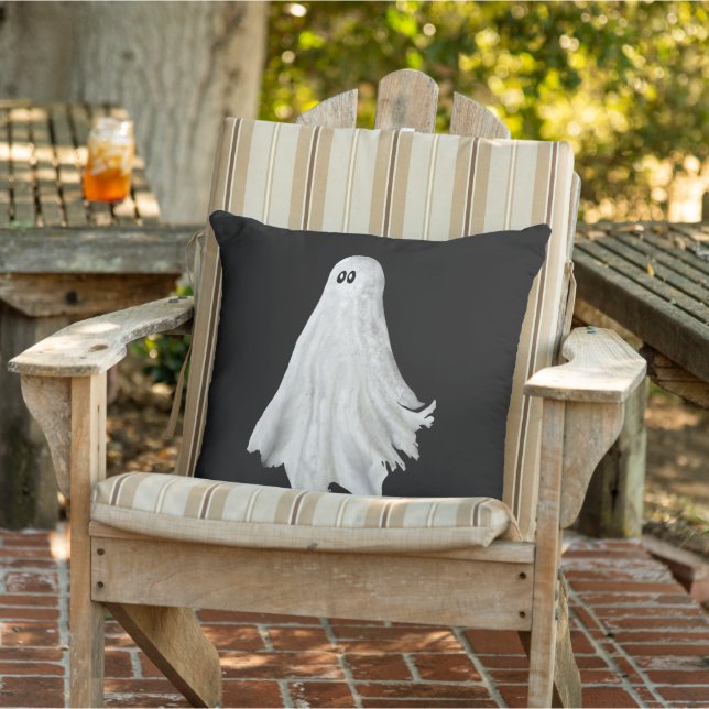 Almofada Desenho Divertido de Fantasma do Halloween Passado (Cadeira)