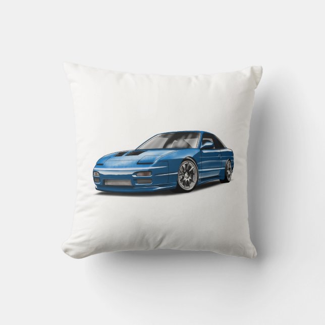 Almofada desenho do carro azul 240sx  (Frente)