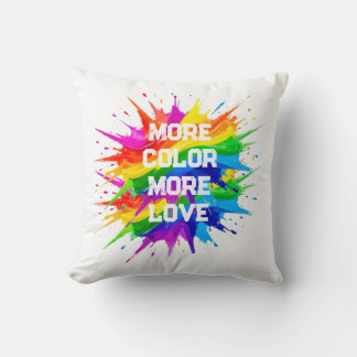 Almofada Desenho do Mês do Orgulho com Explosão de Cores Ar