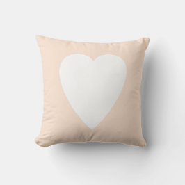 Almofada Desenho em forma de coração pastel e branco de pês