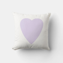 Almofada Desenho em forma de coração roxo branco e lilás