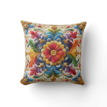 Desenho Floral de Bordado de Flor de Arco-Íris