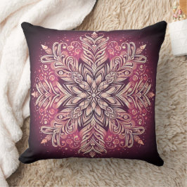 Almofada Desenho Intricado de Floco de Neve