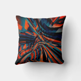 Almofada Desenho laranja dos quadrados alinhados na base to