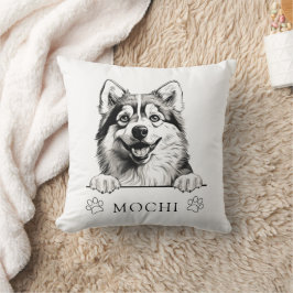 Almofada Desenho Personalizado Da Mão Pomsky Dog
