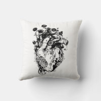 Desenho Preto e Branco Descreve Coração Humana e F