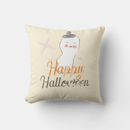 Almofada Desenho Retro de Fantasma para Halloween