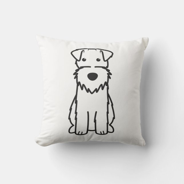 Almofada Desenhos animados do cão do Fox Terrier do fio (Frente)