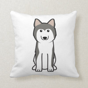 Almofada Desenhos animados do cão do rouco Siberian