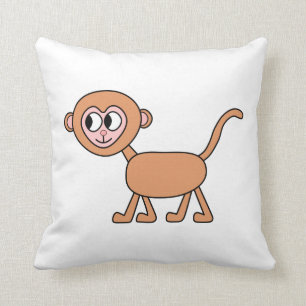 Almofada Desenhos animados engraçados de um macaco