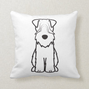 Almofada Desenhos animados Wheaten brandamente revestidos