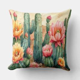 Almofada Desert Cactus Pillow - Boho Southwest Decor Cushio