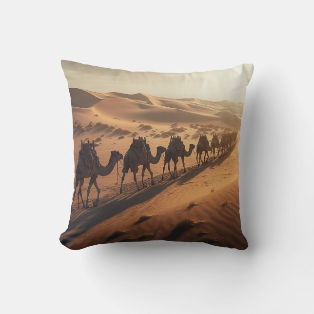 Almofada Desert Caravan Journey of Camels (Frente)
