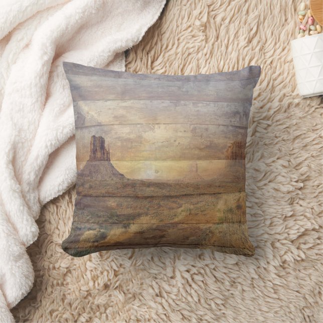 Almofada Desert Landscape Monument Valley And Cloudy Sky (Cobertor)