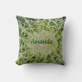 Almofada Desert Plant Add Name Long Thorns Barrel Cactus