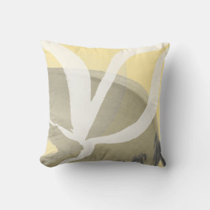 Almofada Design abstrato artístico Cinzas amarelas e bra